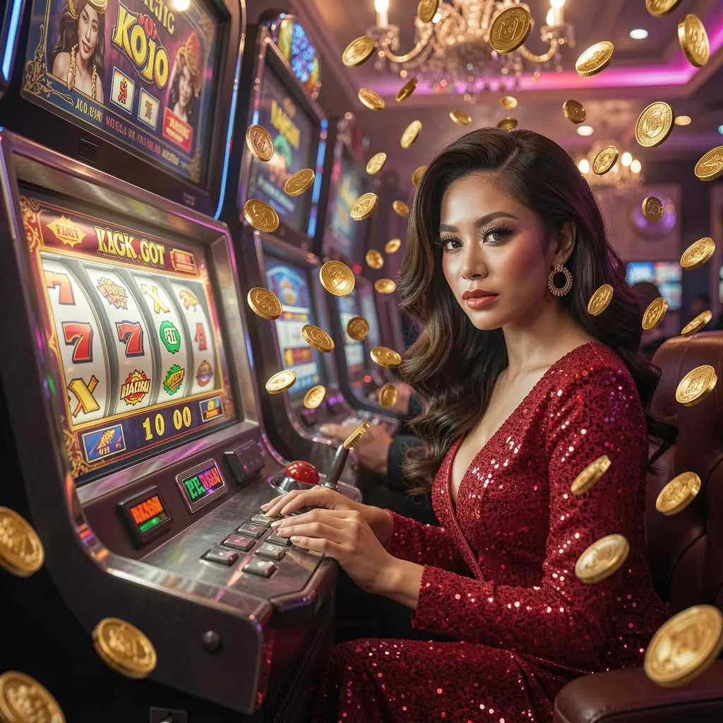 Stylish player in a luxury casino environment enjoying high quality slot games on WP888apk with vibrant visuals and rewarding gameplay